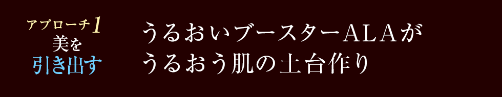 うるおいブースターALAがうるおう肌の土台作り