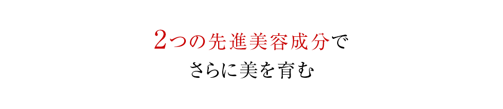 2つの先進美容成分でさらに美を育む