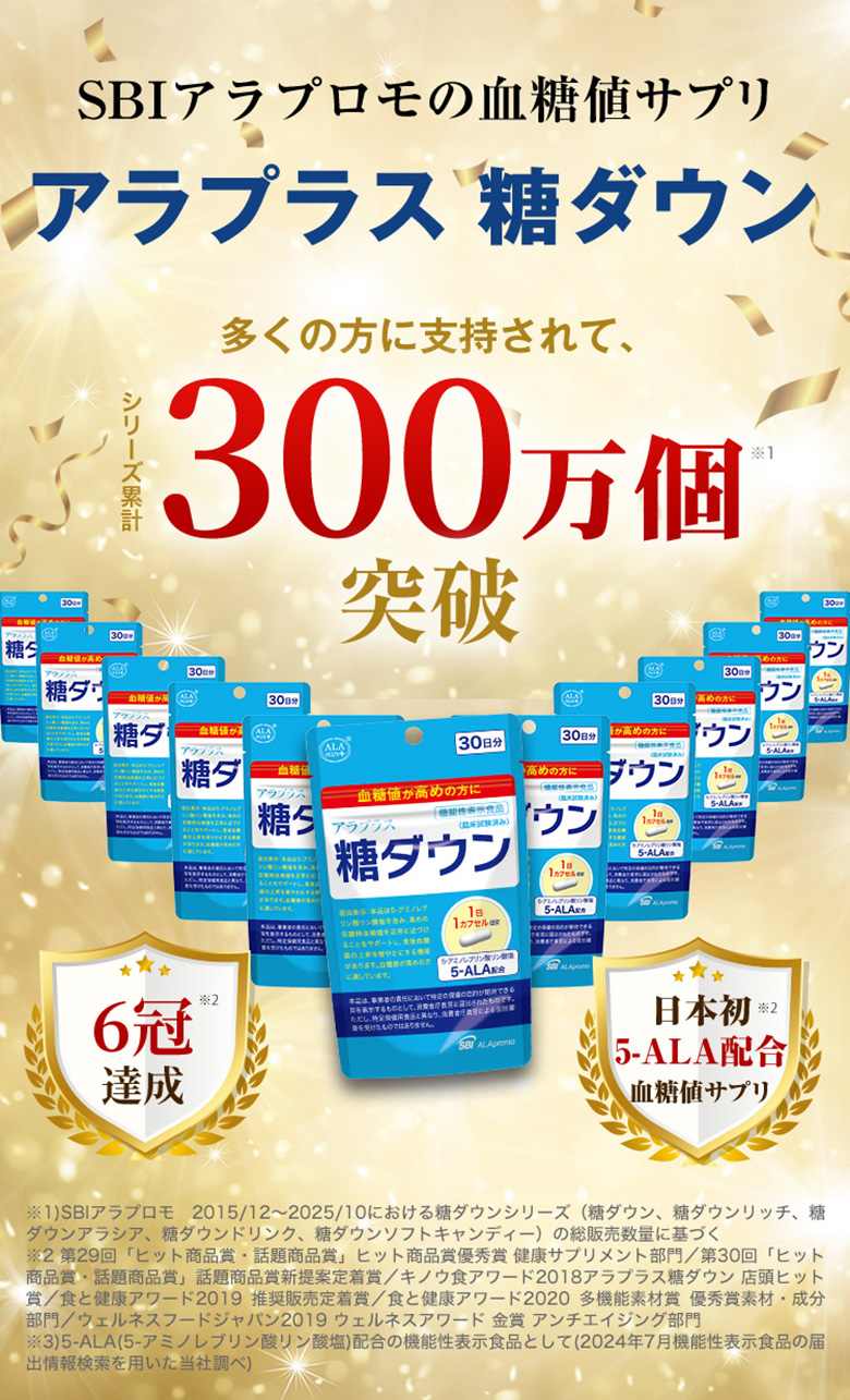 糖ダウン 多くの方に支持されてシリーズ累計260万個突破